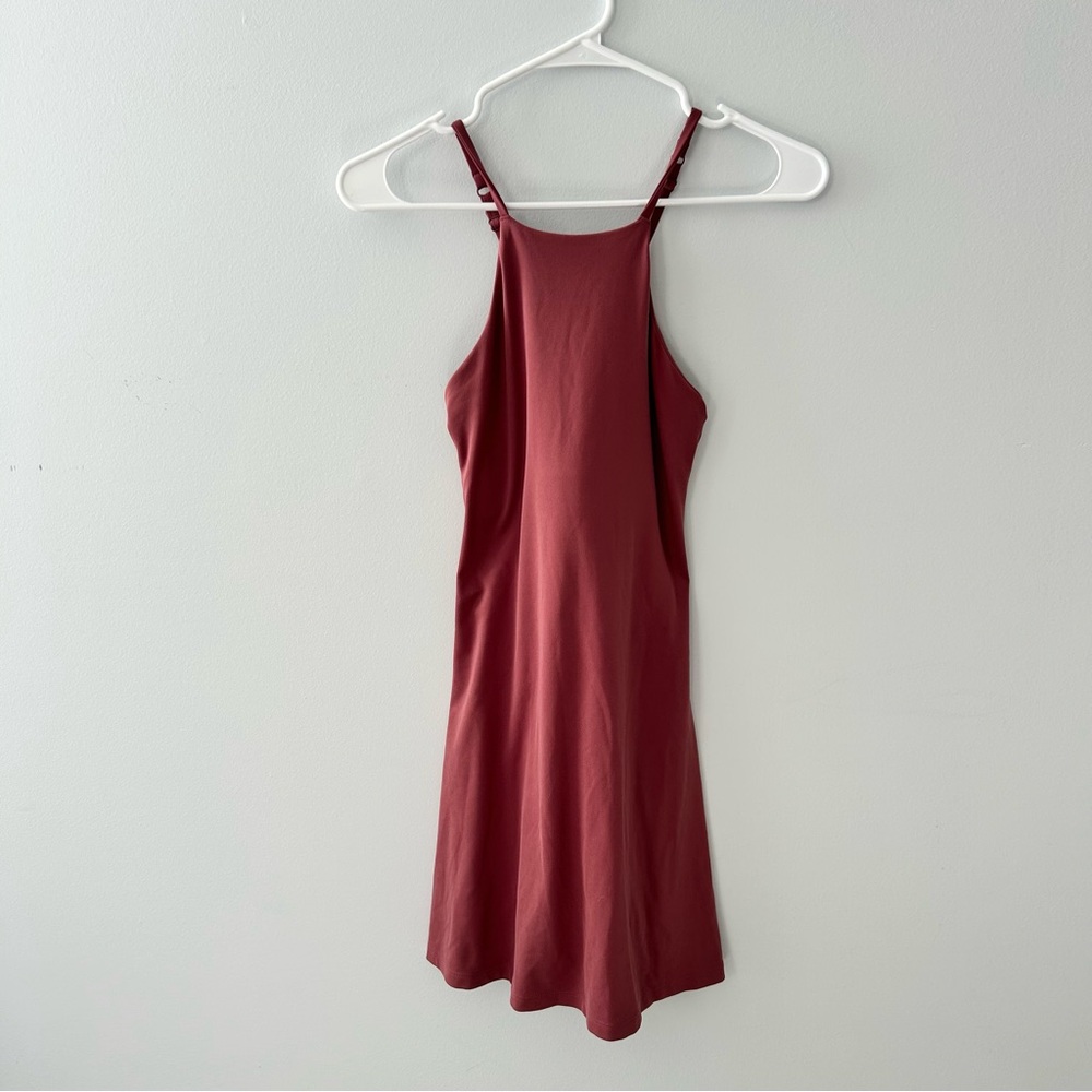 girlfriend collective Mini Dress in Deep Wine Red